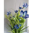 Dekorační tráva kvetoucí modrá