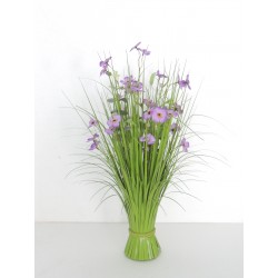 Dekorační tráva kvetoucí fialová 70 cm
