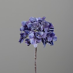 Hortenzie modro-fialová LED. glitr 48 cm