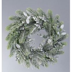 Věnec chvojový zasněžený eukalyptus Ø 39 cm