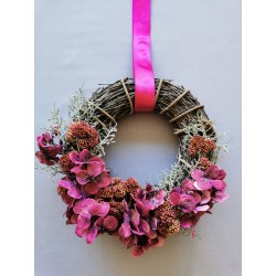Věnec luxusní fuchsie Ø 30 cm