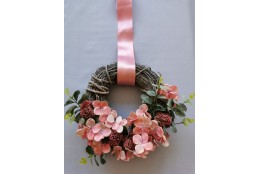 Věnec luxusní starorůžová Ø 30 cm