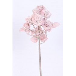 Růže růžová zasněžená 40 cm