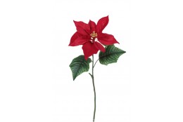 Poinsettie velvet červená 51 cm