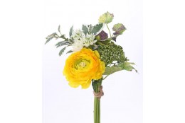 Ranunculus kytice vázaná žluto-zelená 30 cm