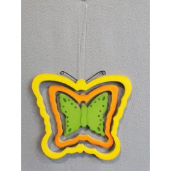 Motýl závěs dřevěný 13x11 cm