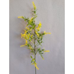Větvička lístečky plast žlutá 53 cm