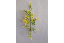Větvička lístečky plast žlutá 53 cm