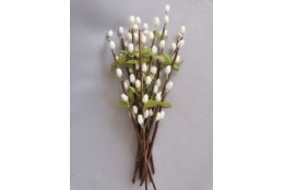 Větvička kočičky krémová 28 cm