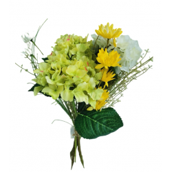 Kytice hortenzie a kopretiny 52 cm