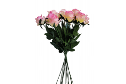 Růže kytice (12ks) růžová 65 cm