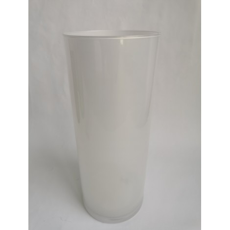 Váza válec bílá, 35 cm