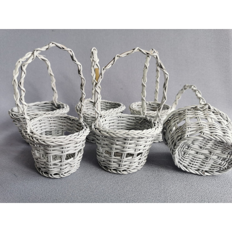 Polotovar malé košíčky bílé, 6 ks