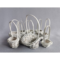 A Polotovar malé košíčky bílé, 10 ks