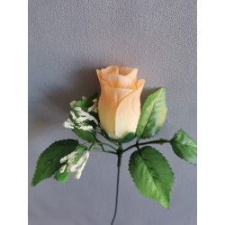 Růže poupě sv. oranžová vazbová 7 cm