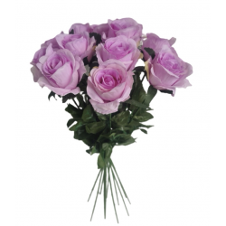 Růže kytice (12ks) lila 65 cm