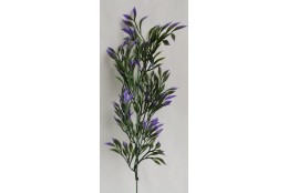 Větvička plast lístky fialová 49 cm