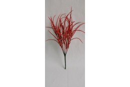 Tráva plast červená 37 cm