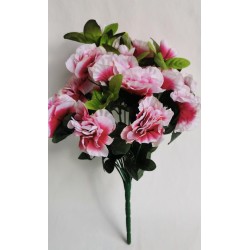 Azalka kytice vínovo-bílá 36 cm