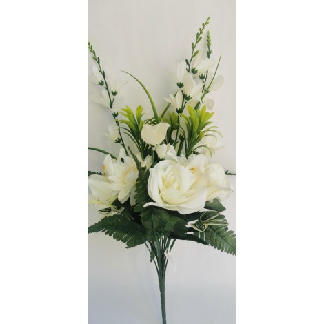 Kytice lilie, růže, gerbera, 6 bar.