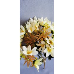 Drobné kvítky svazek bílé 38 cm