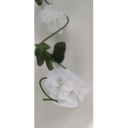 Girlanda jednoduchá - bílá růže