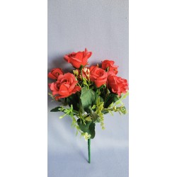 Růže kytice červená vybledlá 29 cm
