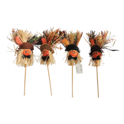 Strašák dýně na tyčce sada 4 ks