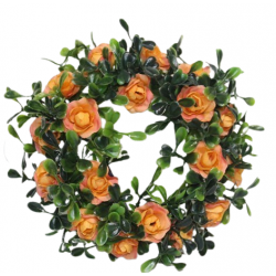 Věnec růžičky oranžové Ø 18 cm