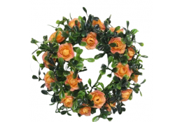 Věnec růžičky oranžové Ø 18 cm