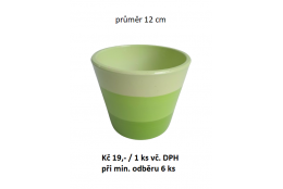 Obal zelený pruh, 6 ks Ø 12,5 cm