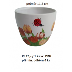 Obal keramický jarní malý, 6 ks