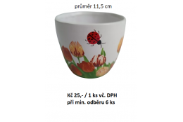 Obal keramický jarní malý, 6 ks