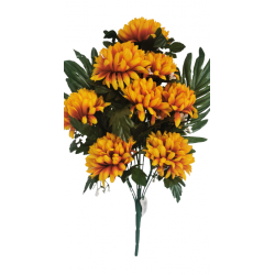 Chryzantéma kytice smuteční žluto-hnědá 46 cm