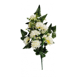Chryzantéma kytice smuteční krémová 68 cm