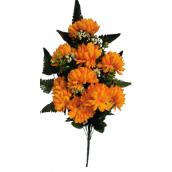 Chryzantéma kytice smuteční sv. oranžová 68 cm