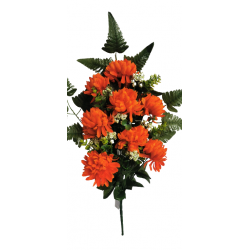 Chryzantéma kytice smuteční tm. oranžová 68 cm