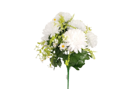 Chryzantéma kytice s kopretinou bílá 50 cm