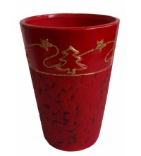Obal keramický vánoční 11,5*11,5*16,5 cm
