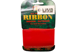 Stuha červená sametová, zl. okraj 5 cm * 2,7 m