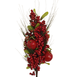 Větvička zdobená bobule, jablko 45 cm