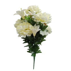 Pivoňka kytice krémová 64 cm
