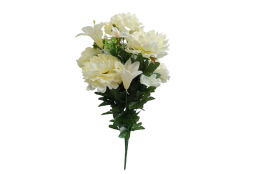 Pivoňka kytice krémová 64 cm