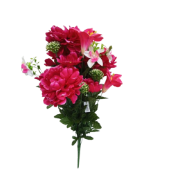 Pivoňka kytice fuchsiová 64 cm