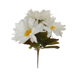 Gerbera kytice bílá 29 cm