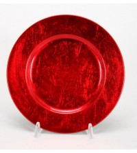 Talíř plastový metalicky červený Ø 16 cm