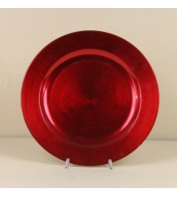 Talíř plastový metalicky červený Ø 28 cm